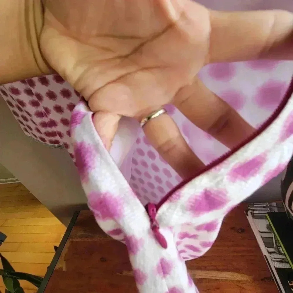 Vineyard Vines Pink Polka Dots Tie Dye Patterned Shift Women's Dress Size 0 Silk - Picture 10 of 11
